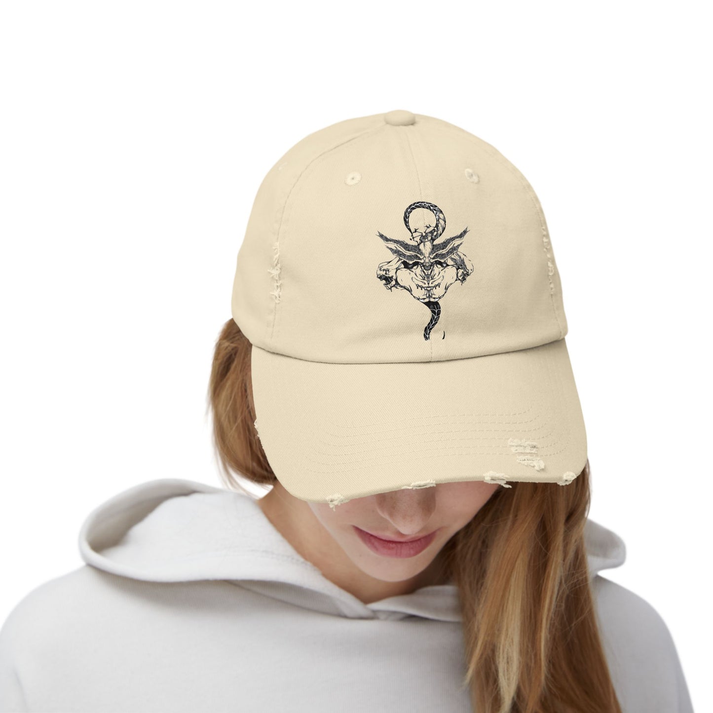 Anime Hat - Jujutsu Kaisen Mahoraga Character Name Distressed Cap